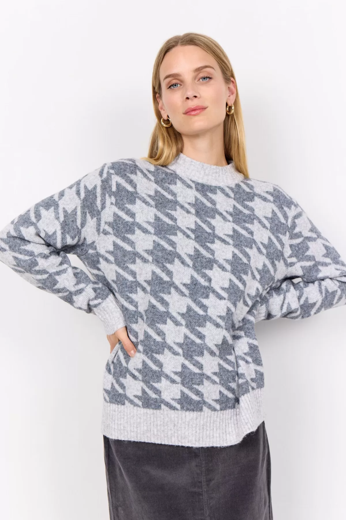 Soyaconcept Knitwear-SC-INE 1 Pullover Light grey