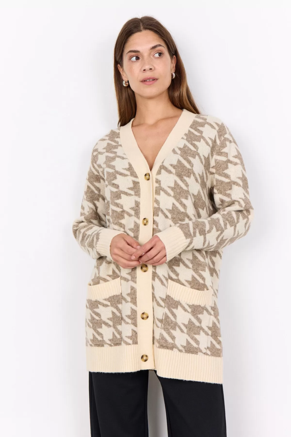 Soyaconcept Knitwear | Cardigans-SC-INE 2 Cardigan Cream