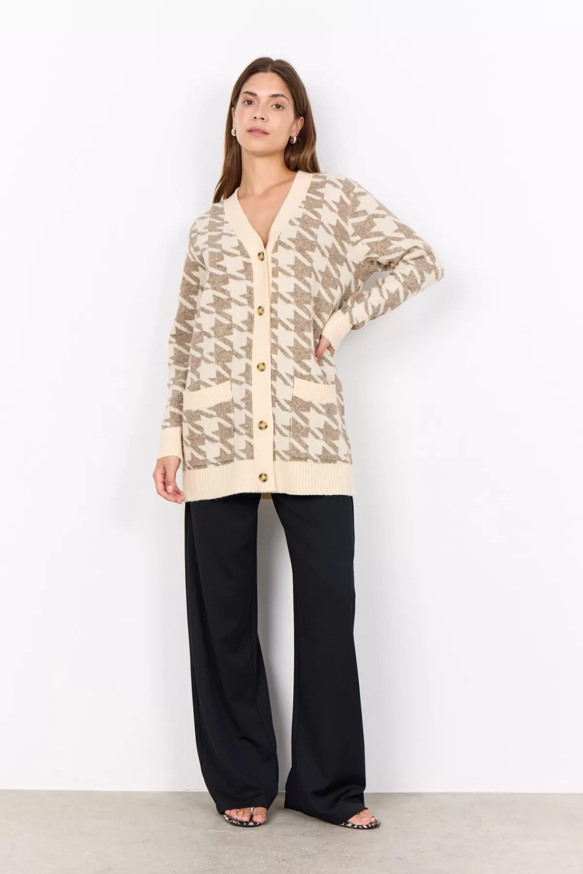 Soyaconcept Knitwear | Cardigans-SC-INE 2 Cardigan Cream