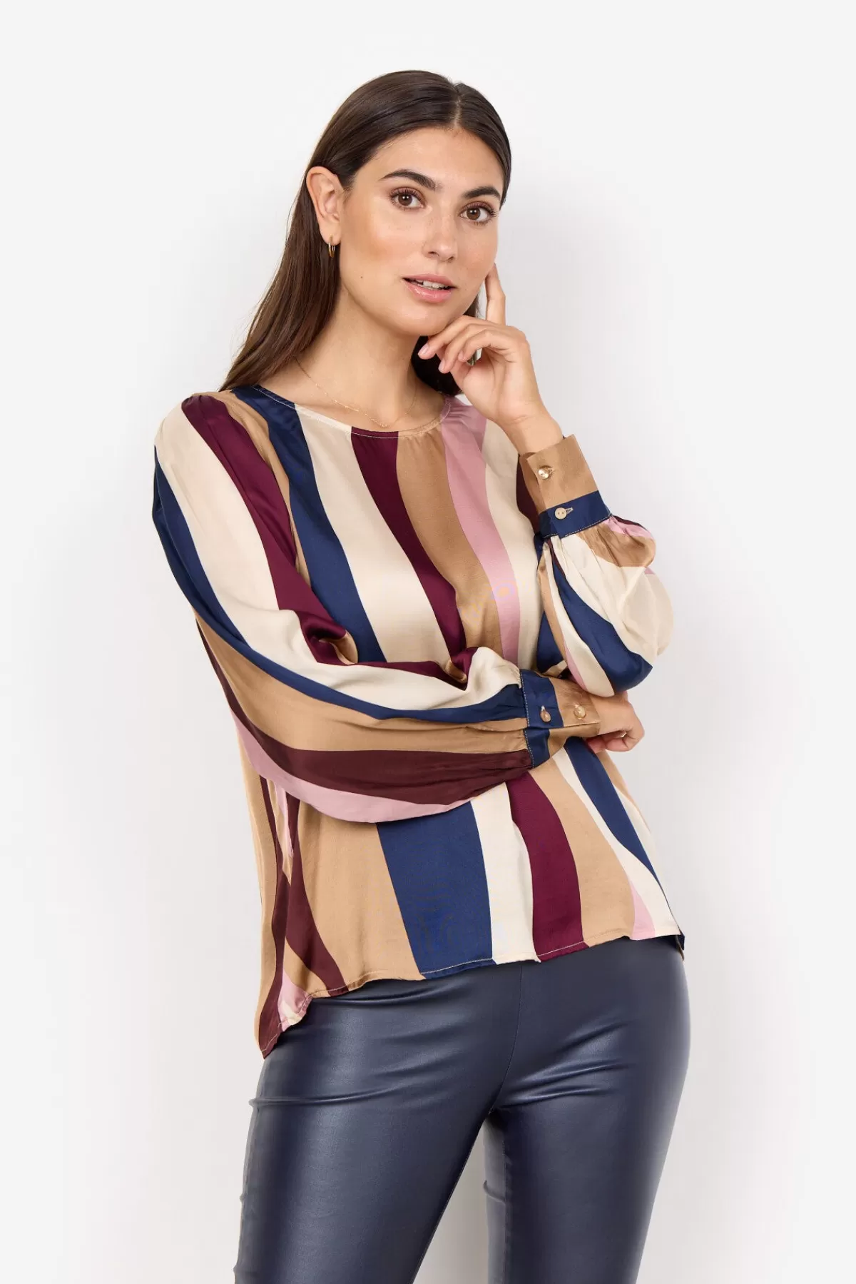 Soyaconcept Blouses And Shirts-SC-INES 1 Blouse Bordeaux