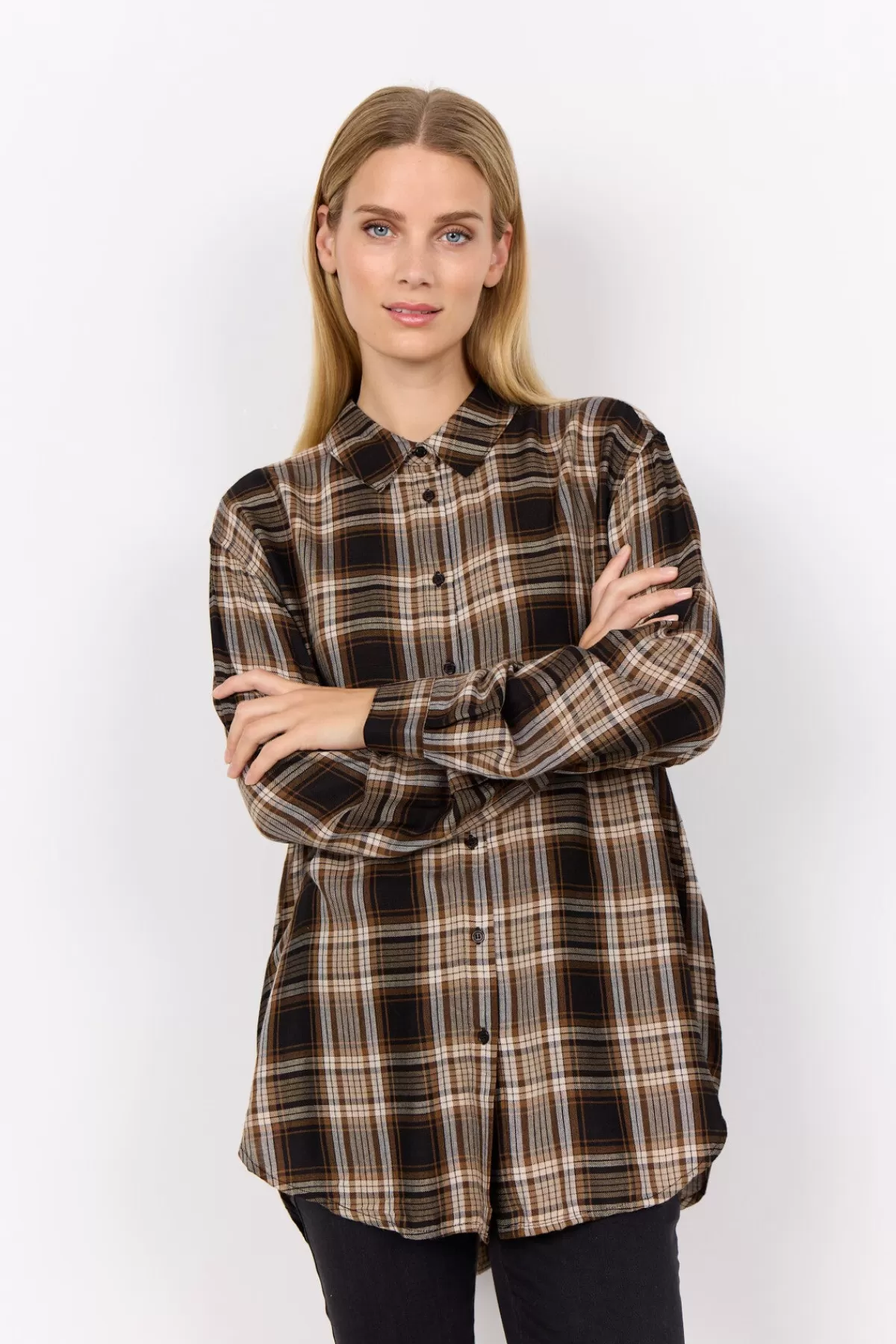 Soyaconcept Blouses And Shirts-SC-INGA 2 Shirt Brown