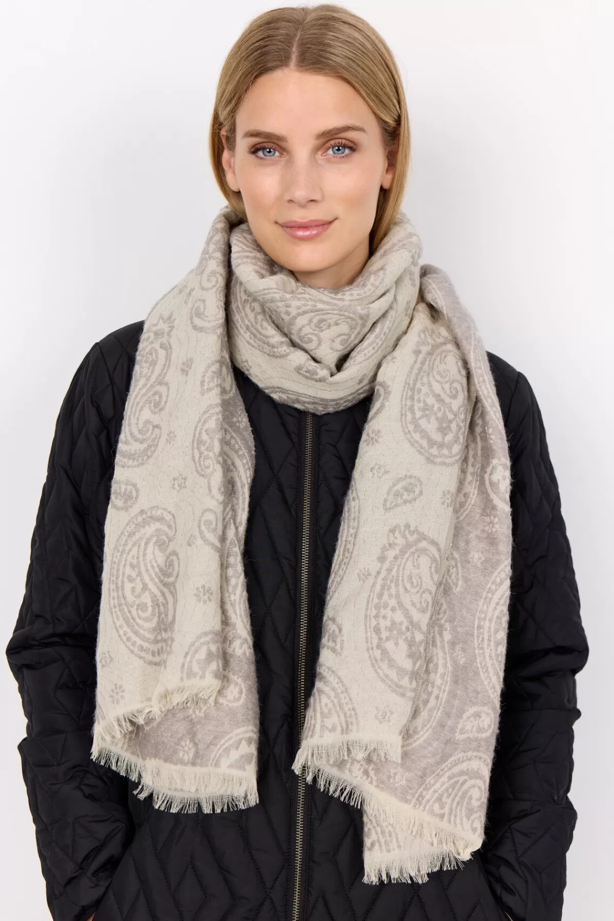 Soyaconcept Accessories-SC-INGELISE 1 Scarf Cream