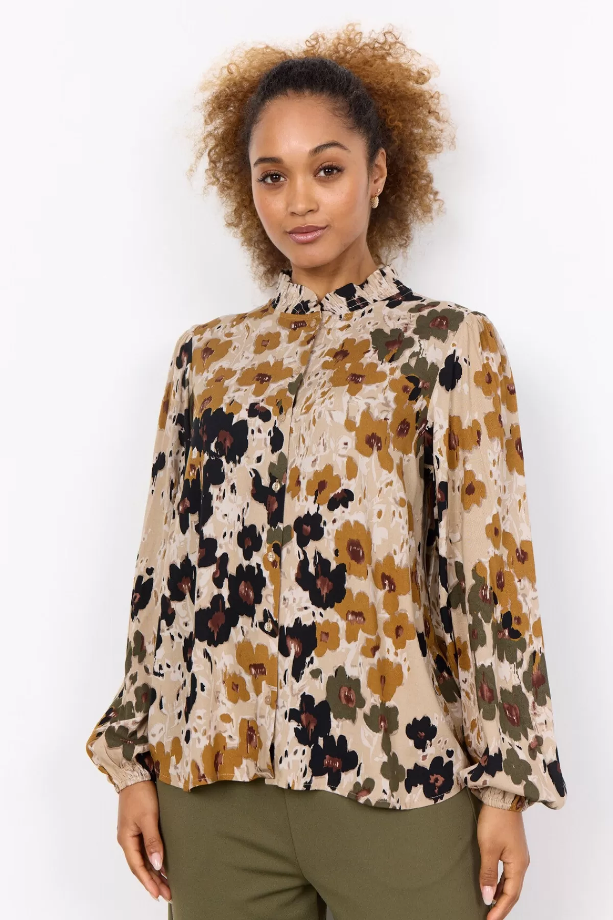 Soyaconcept Blouses And Shirts-SC-IRENA 1 Shirt Olive