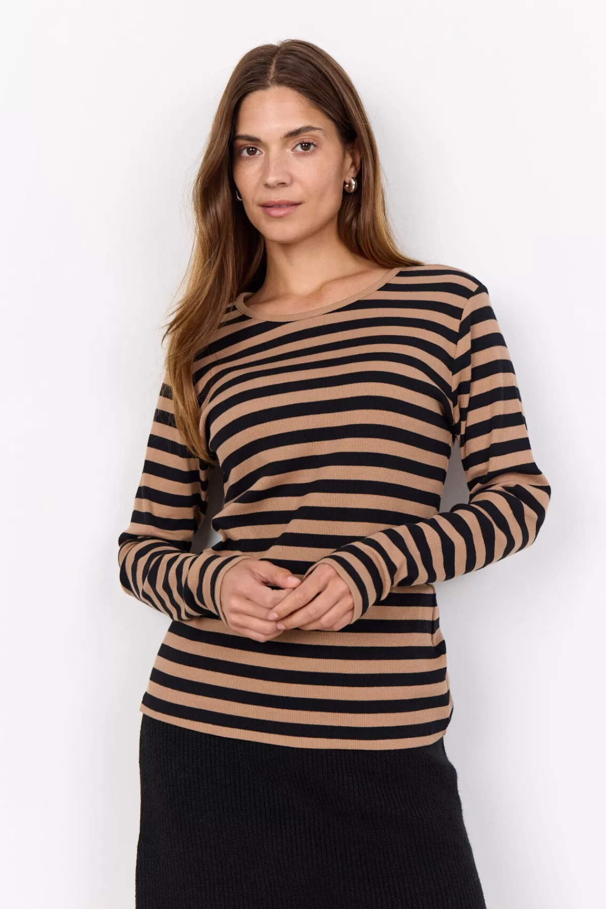 Soyaconcept T-Shirts And Tops-SC-IRIDI 1 T-shirt Camel