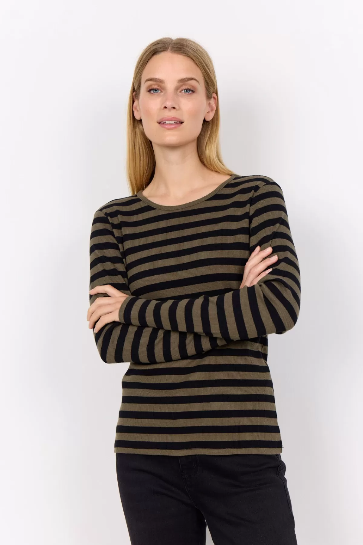Soyaconcept T-Shirts And Tops-SC-IRIDI 1 T-shirt Olive