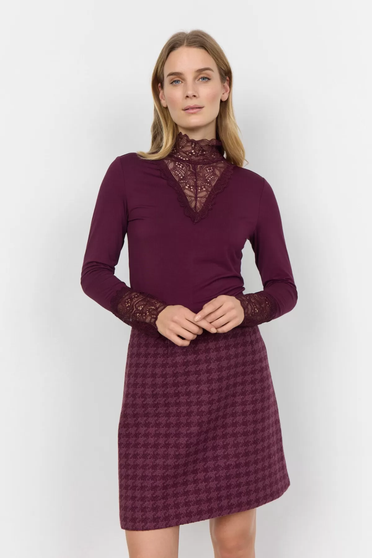 Soyaconcept Skirts-SC-IRKA 1 Skirt Bordeaux