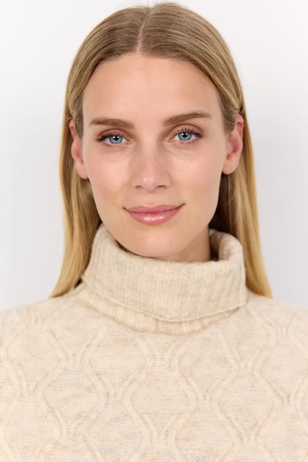 Soyaconcept Knitwear | Accessories-SC-IRWIN 3 Poncho Cream
