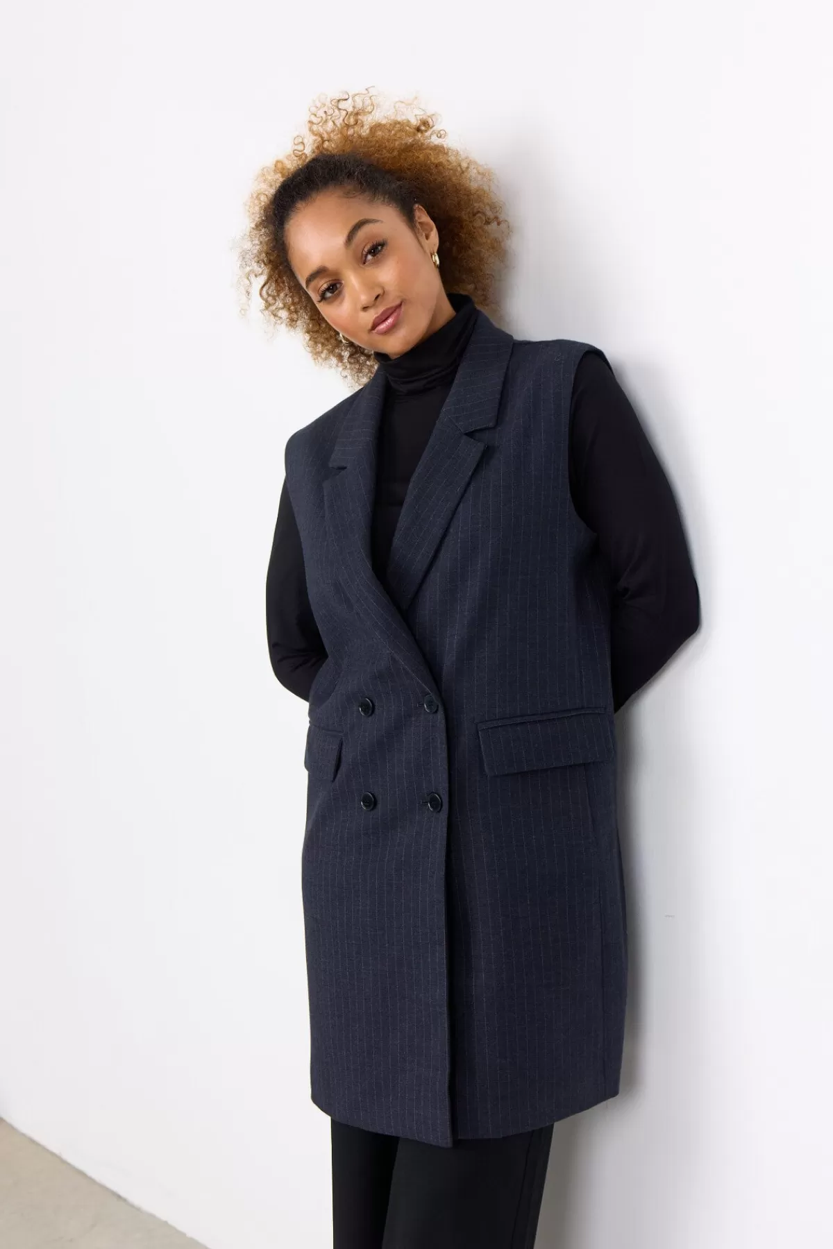Soyaconcept Dresses | Blazers-SC-ISABELLE 3 Waistcoat Dark blue