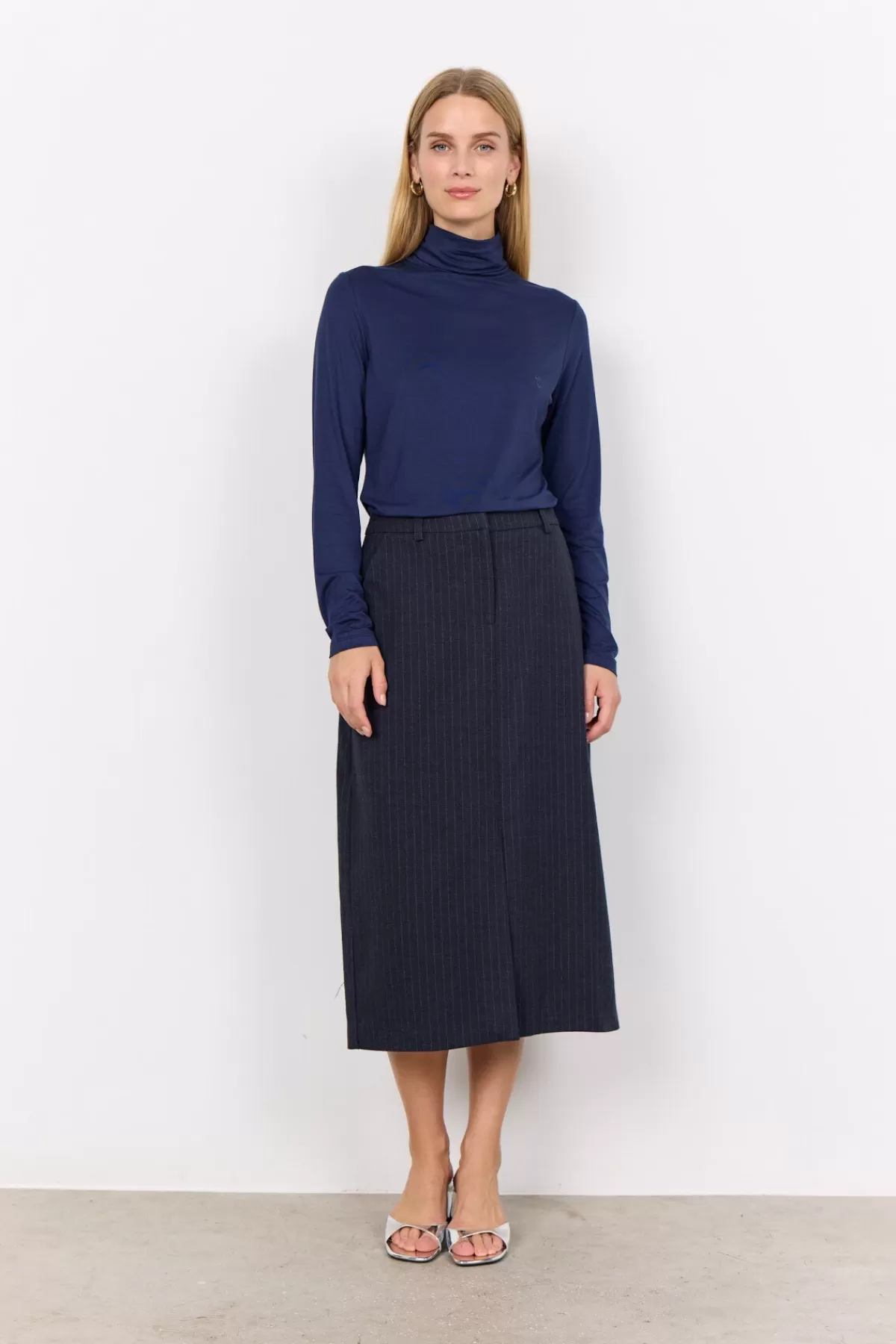 Soyaconcept Skirts-SC-ISABELLE 4 Skirt Dark blue