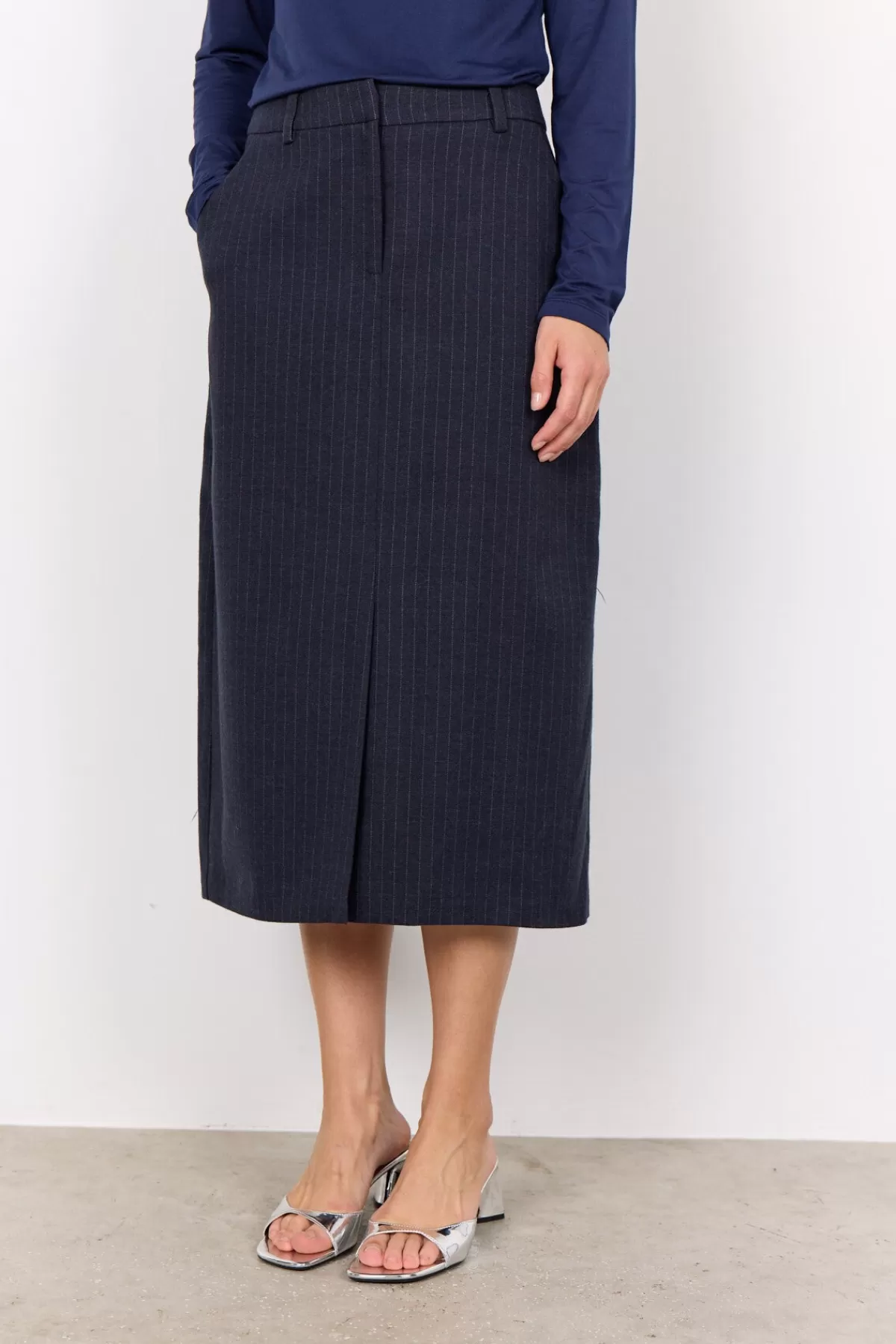 Soyaconcept Skirts-SC-ISABELLE 4 Skirt Dark blue
