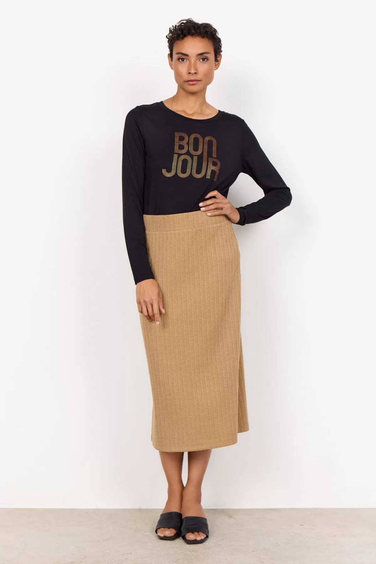 Soyaconcept Skirts-SC-ISEL 4 Skirt Camel