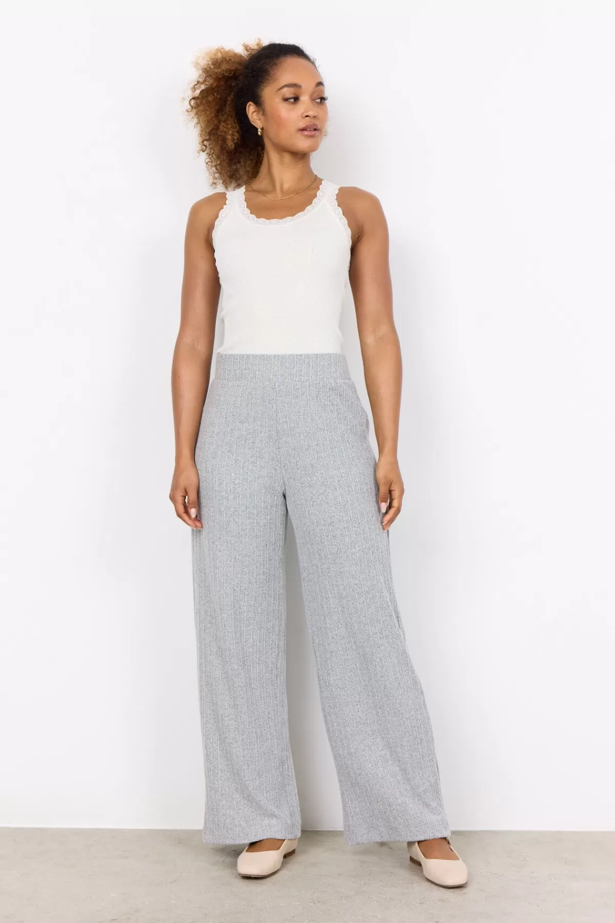 Soyaconcept Comfy | Pants-SC-ISEL 5 Pants Light grey