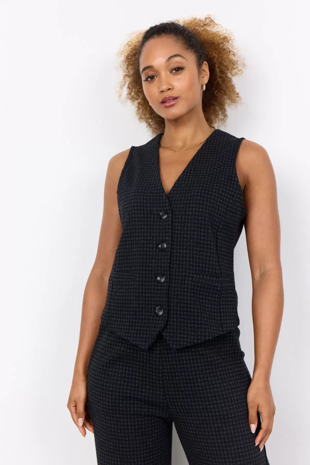 Soyaconcept T-Shirts And Tops | Blazers-SC-ISOBEL 3 Waistcoat Black