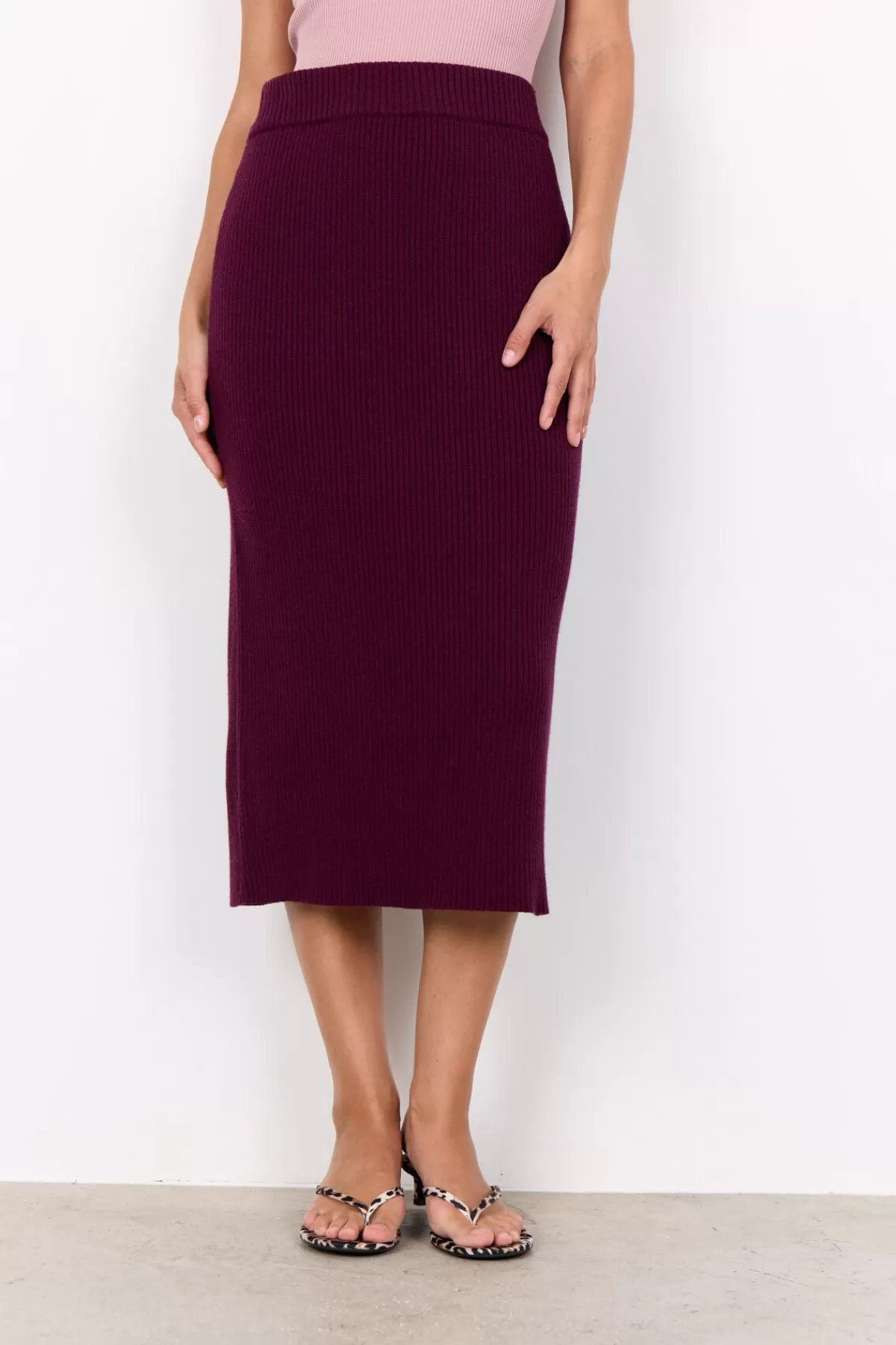 Soyaconcept Skirts-SC-KANITA 9 Skirt Bordeaux