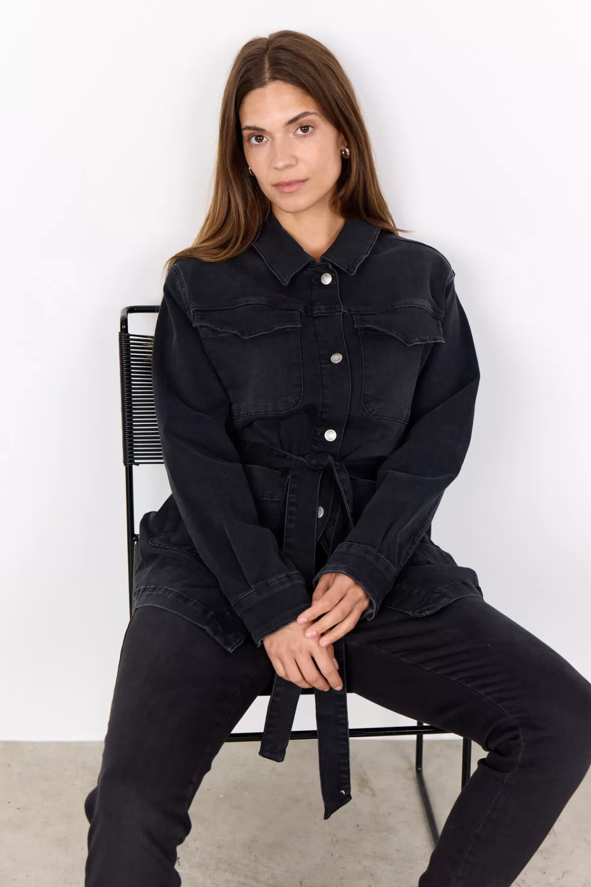 Soyaconcept Outerwear-SC-KIMBERLY 31 Jacket Dark Grey Black