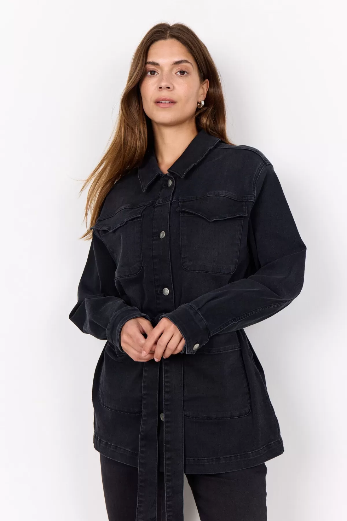 Soyaconcept Outerwear-SC-KIMBERLY 31 Jacket Dark Grey Black