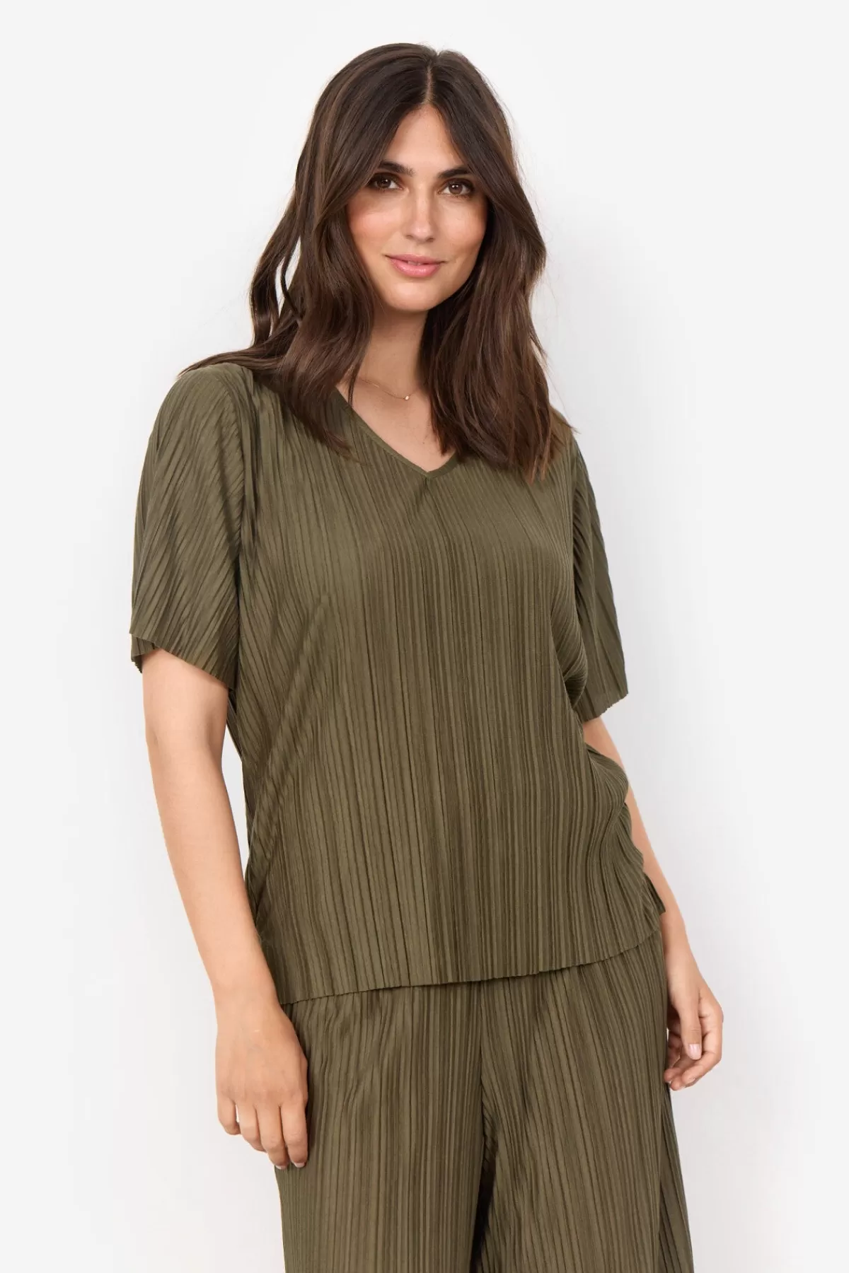 Soyaconcept T-Shirts And Tops-SC-KIRIT 19 Blouse Olive