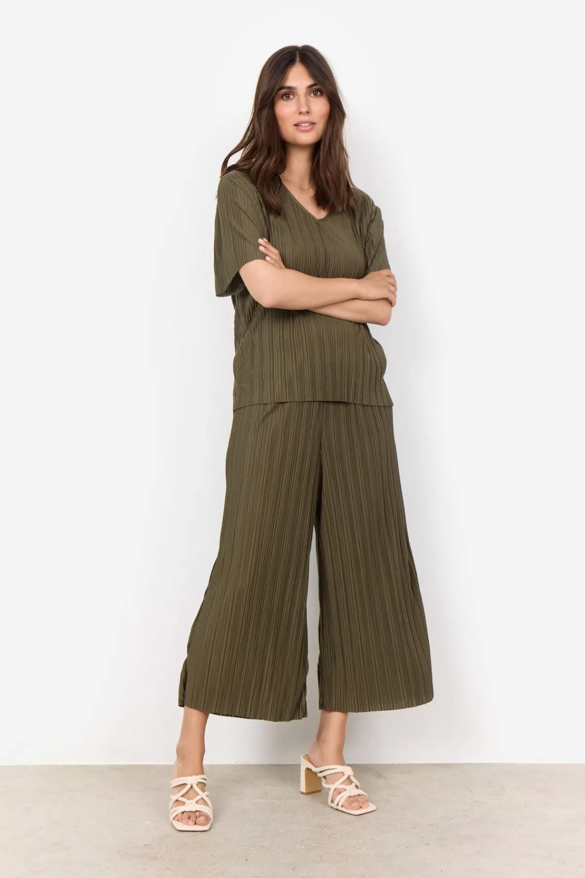 Soyaconcept T-Shirts And Tops-SC-KIRIT 19 Blouse Olive