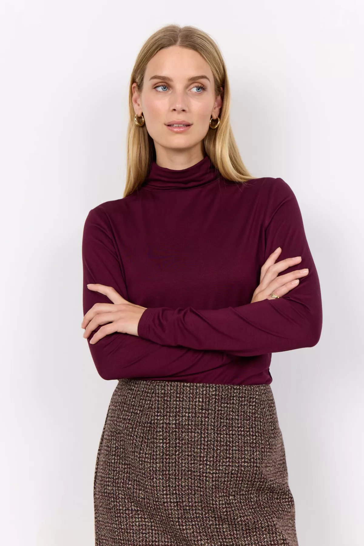 Soyaconcept T-Shirts And Tops-SC-MARICA 12 T-shirt Bordeaux