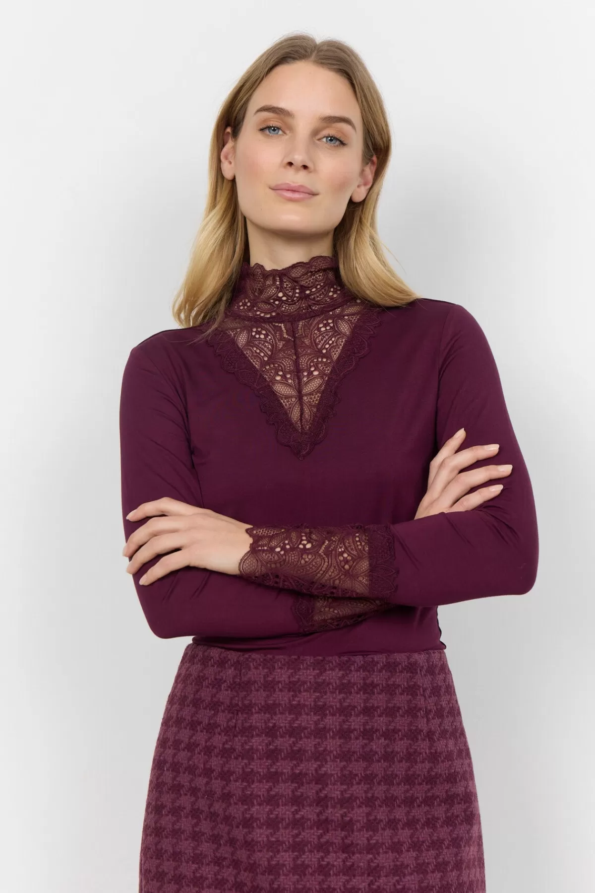Soyaconcept T-Shirts And Tops-SC-MARICA 20 T-shirt Bordeaux