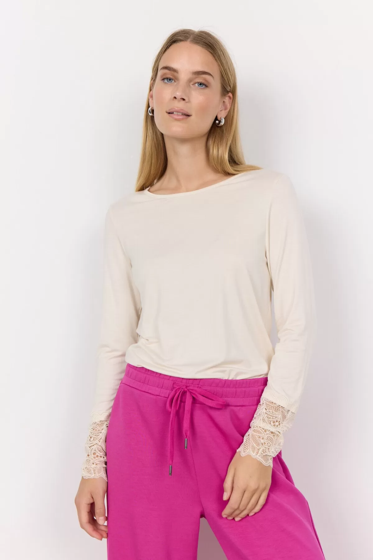 Soyaconcept T-Shirts And Tops-SC-MARICA 226 T-shirt Cream