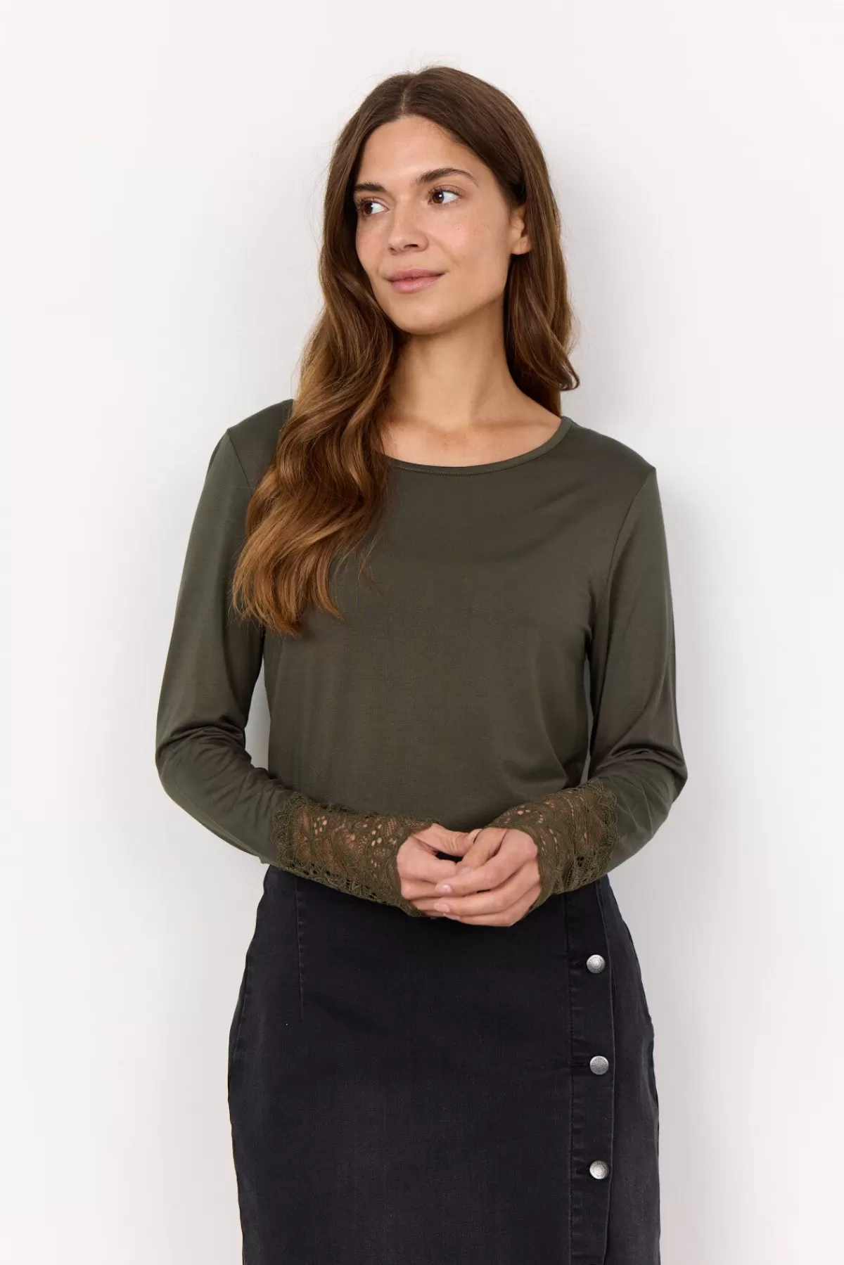 Soyaconcept T-Shirts And Tops-SC-MARICA 226 T-shirt Dark green