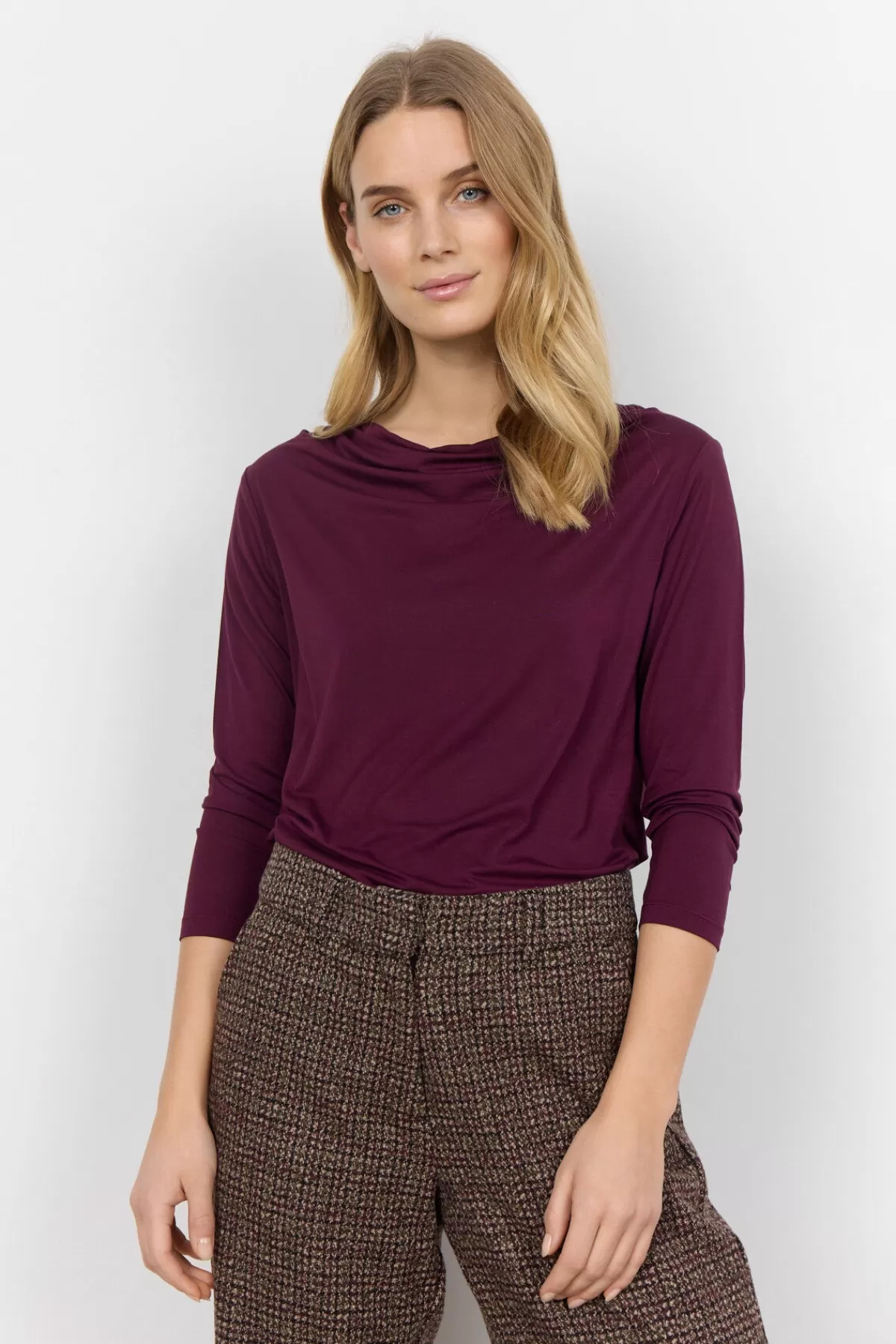 Soyaconcept T-Shirts And Tops-SC-MARICA 302 T-shirt Bordeaux