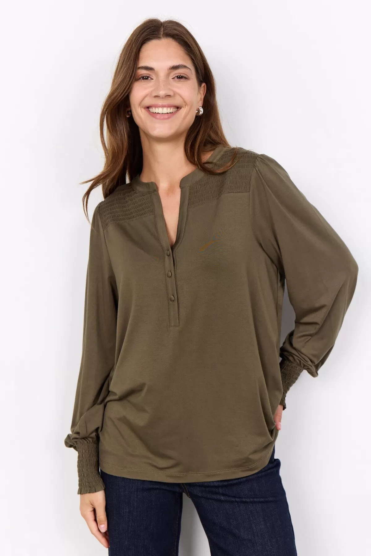 Soyaconcept Blouses And Shirts-SC-MARICA 303 Blouse Olive