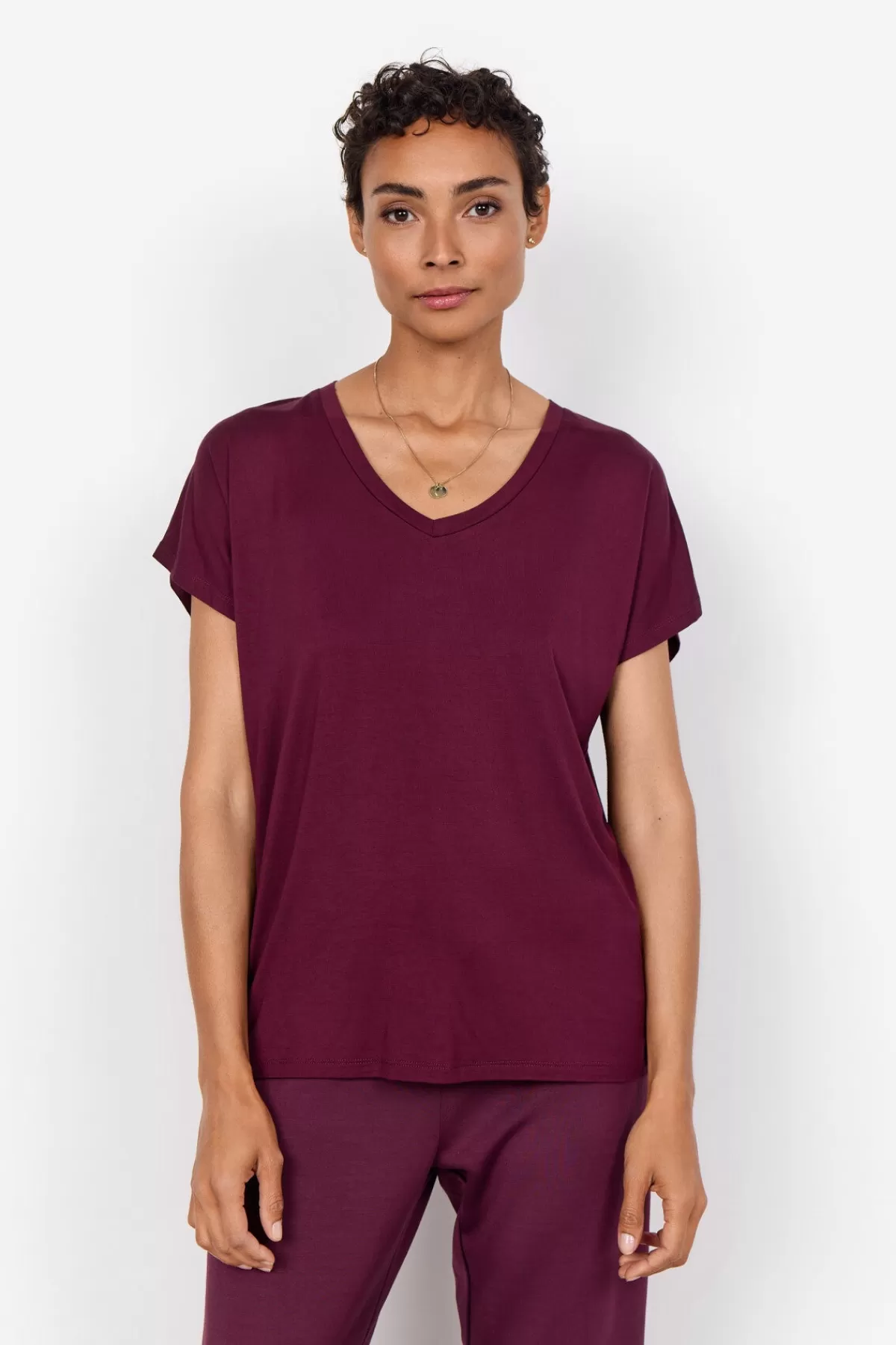 Soyaconcept T-Shirts And Tops-SC-MARICA 32 T-shirt Bordeaux