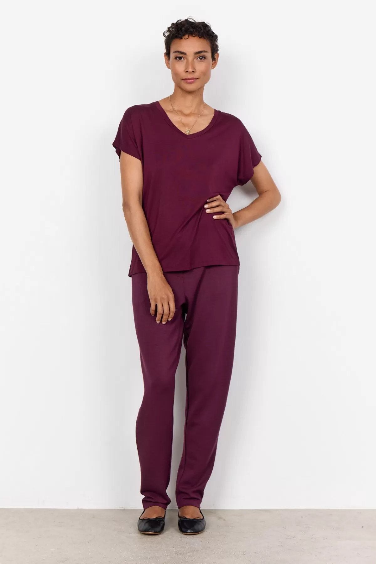Soyaconcept T-Shirts And Tops-SC-MARICA 32 T-shirt Bordeaux