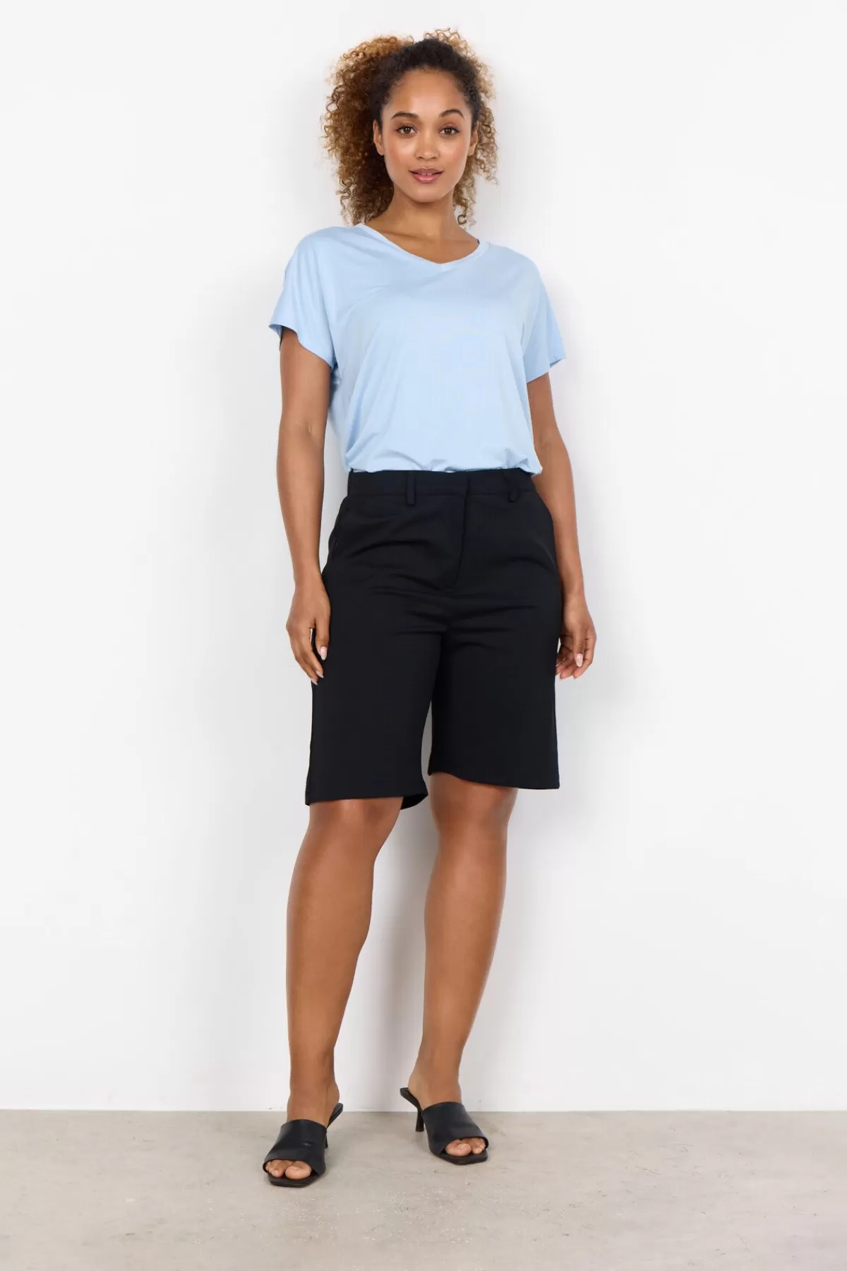 Soyaconcept T-Shirts And Tops-SC-MARICA 32 T-shirt Light blue