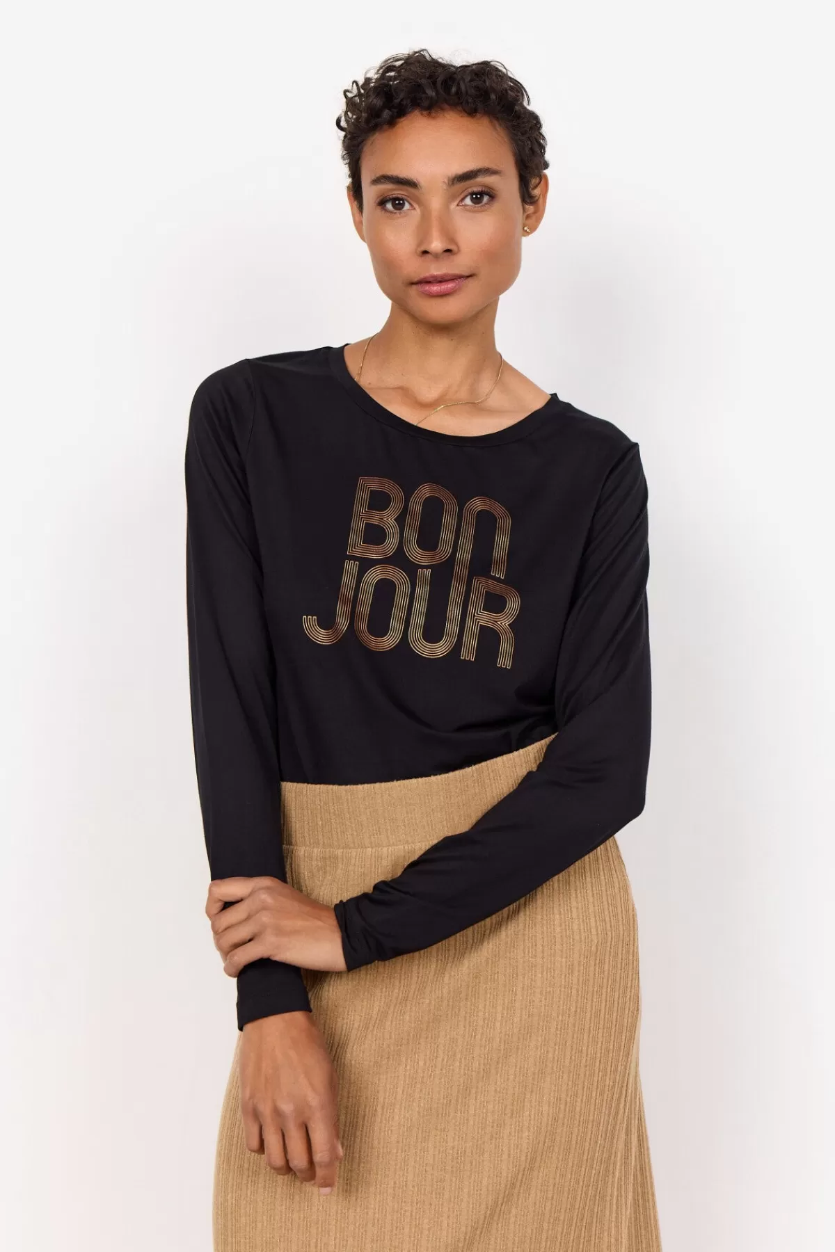 Soyaconcept T-Shirts And Tops-SC-MARICA FP 304 T-shirt Black