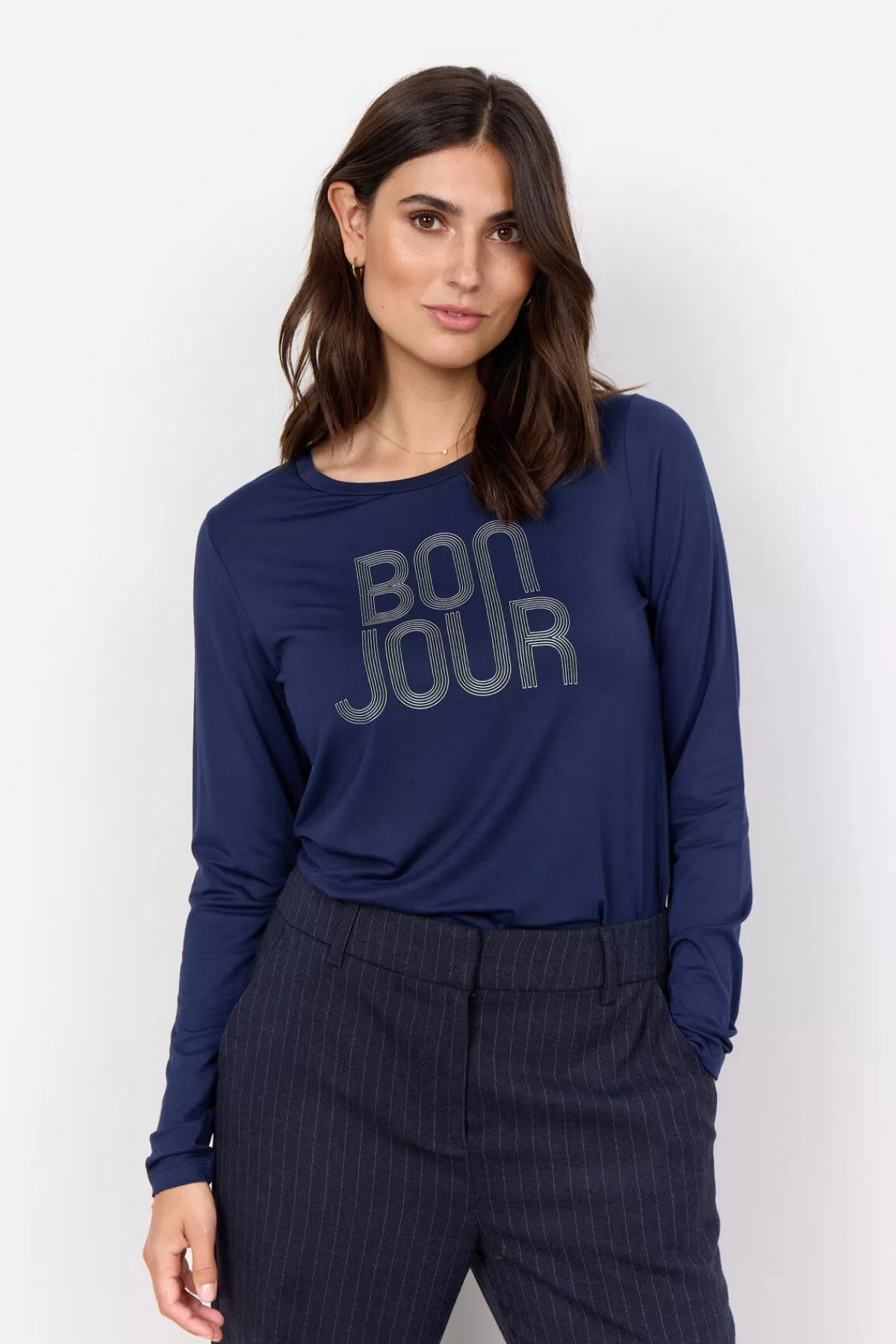 Soyaconcept T-Shirts And Tops-SC-MARICA FP 304 T-shirt Dark blue