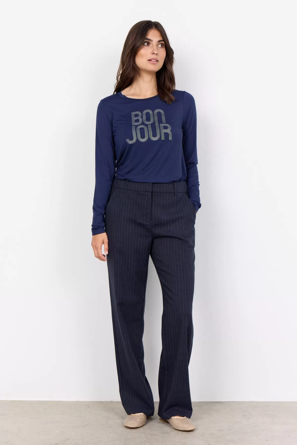 Soyaconcept T-Shirts And Tops-SC-MARICA FP 304 T-shirt Dark blue
