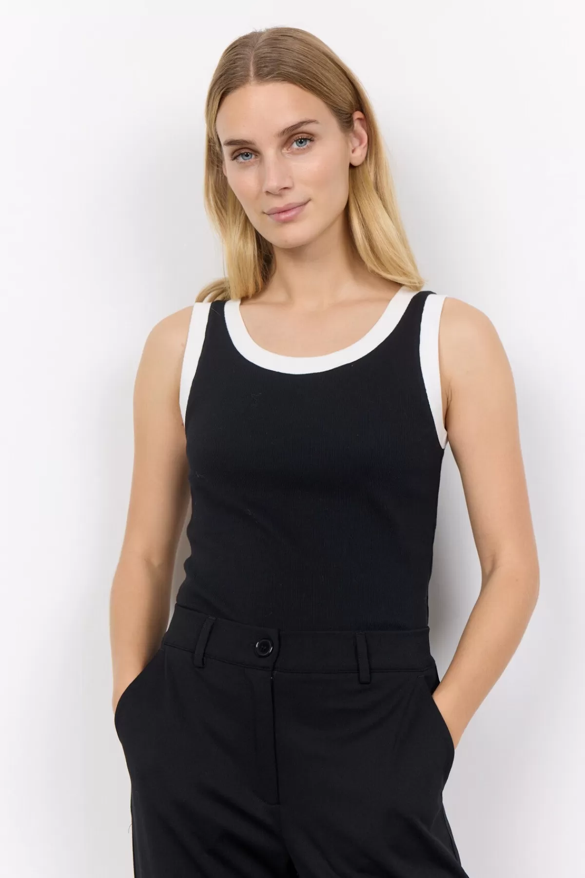 Soyaconcept T-Shirts And Tops-SC-MIGNON 7 Top Black