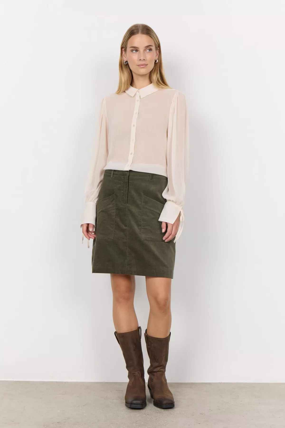 Soyaconcept Skirts-SC-NABIHA 1 Skirt Dark green