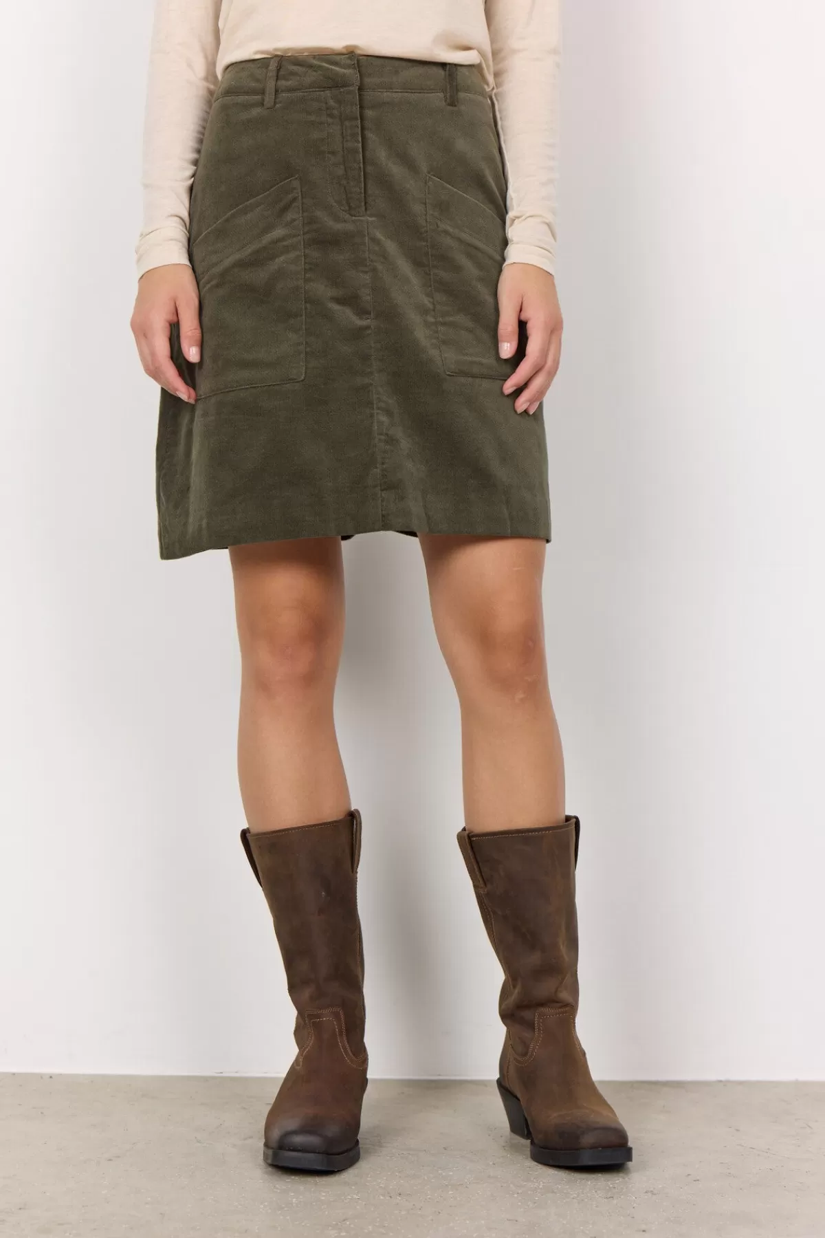 Soyaconcept Skirts-SC-NABIHA 1 Skirt Dark green
