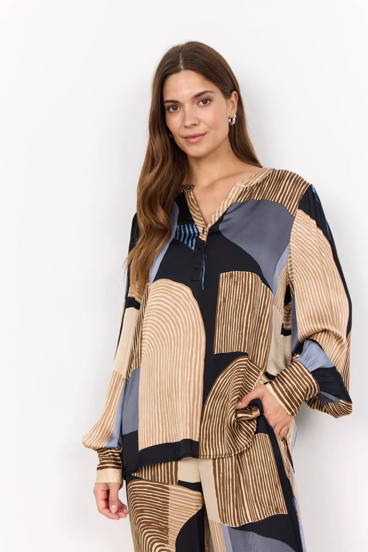 Soyaconcept Blouses And Shirts-SC-NADIKA 1 Blouse Blue