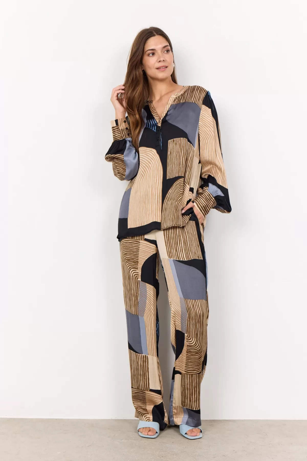 Soyaconcept Blouses And Shirts-SC-NADIKA 1 Blouse Blue