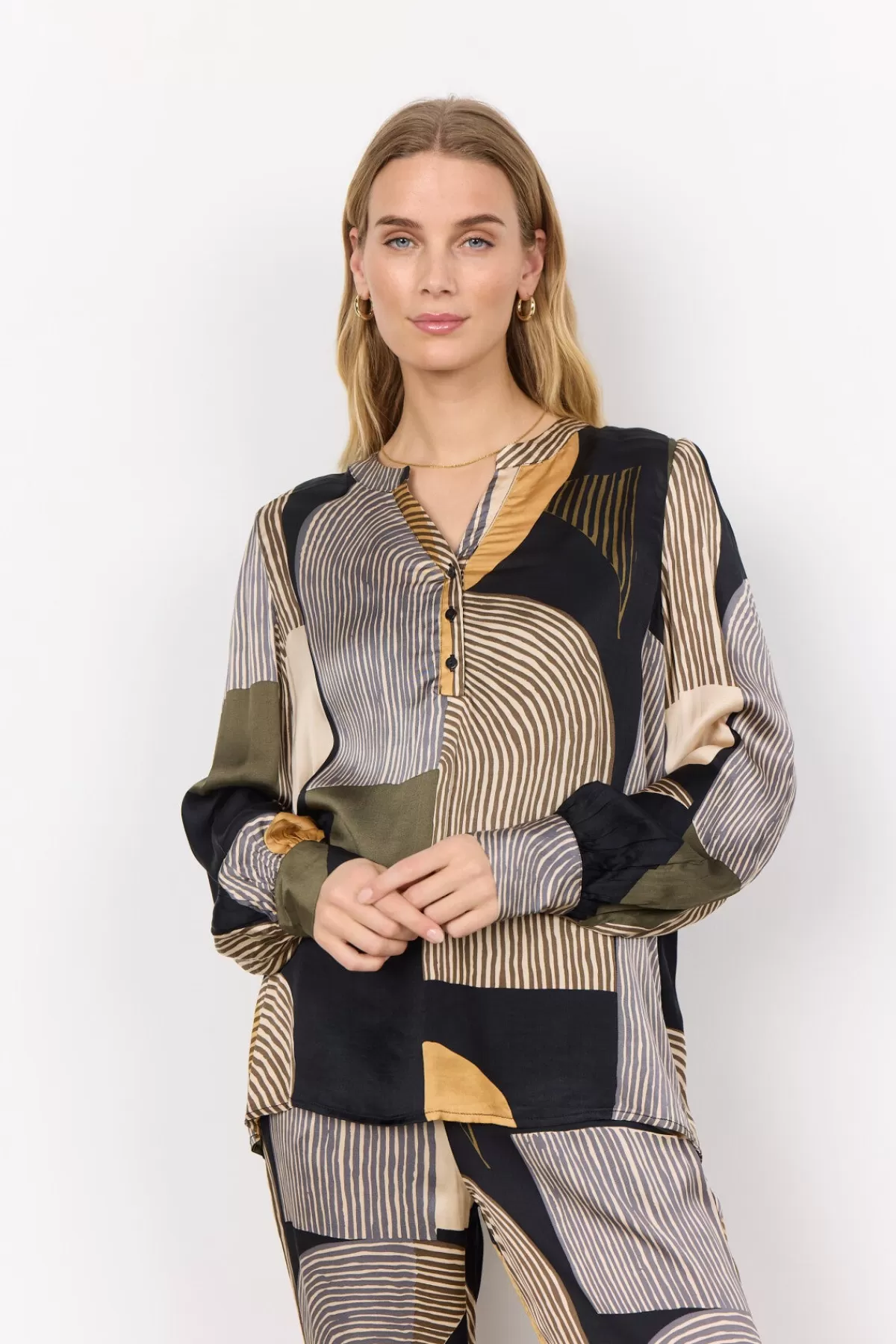 Soyaconcept Blouses And Shirts-SC-NADIKA 1 Blouse Dark green