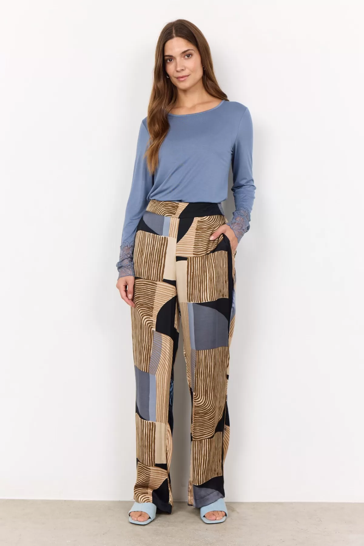 Soyaconcept Pants-SC-NADIKA 3-B Pants Blue
