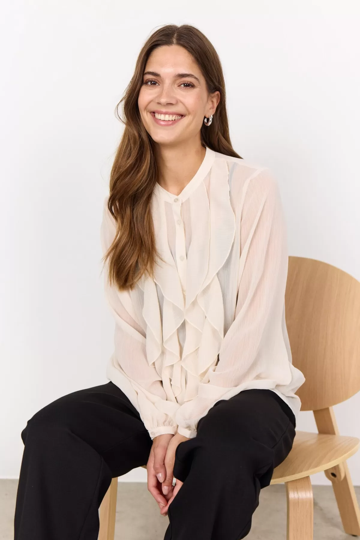 Soyaconcept Blouses And Shirts-SC-NAIA 1 Shirt Cream