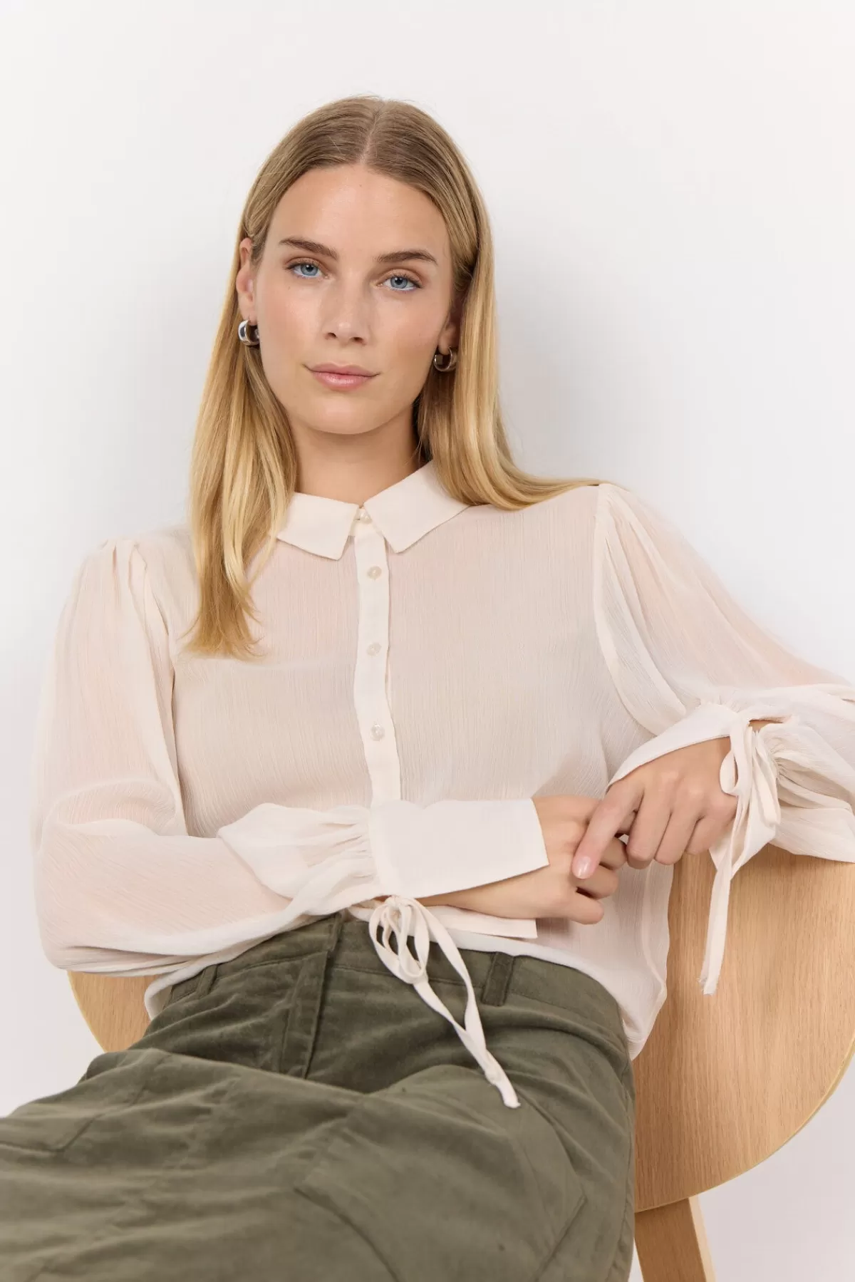 Soyaconcept Blouses And Shirts-SC-NAIA 2 Shirt Cream
