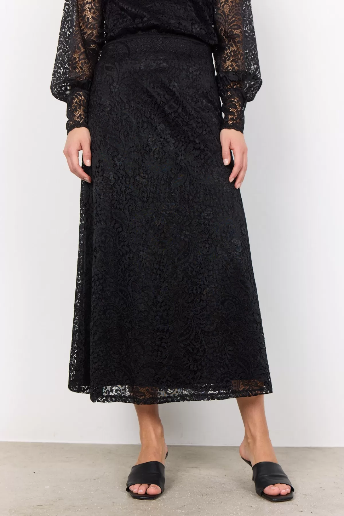 Soyaconcept Skirts-SC-NAILAH 3 Skirt Black