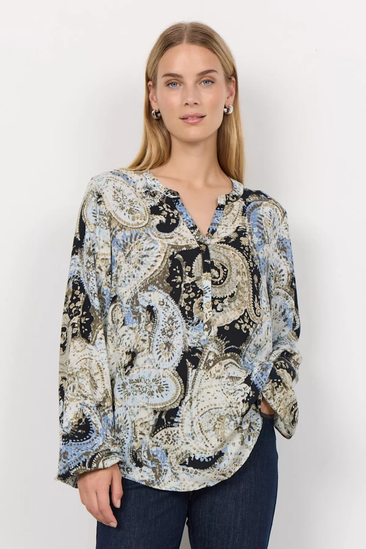 Soyaconcept Blouses And Shirts-SC-NAMI 1 Blouse Blue
