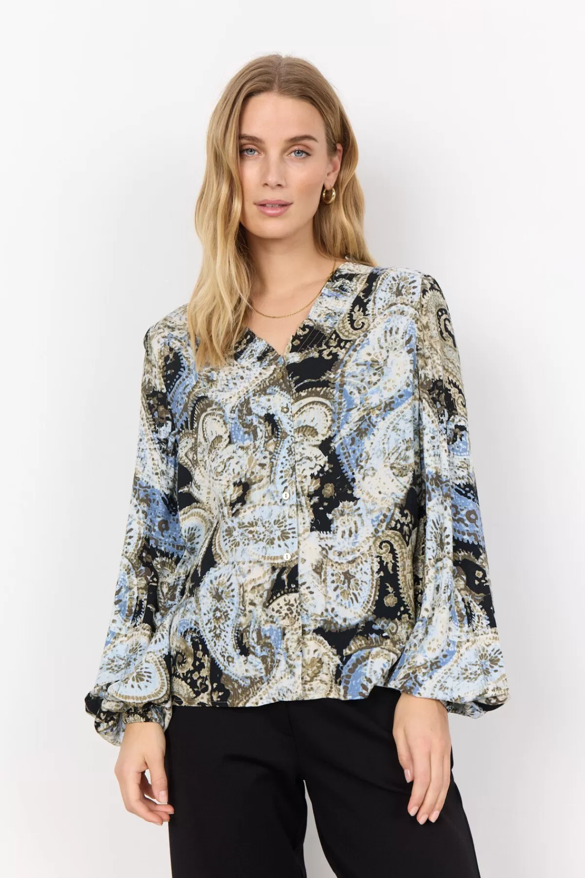 Soyaconcept Blouses And Shirts-SC-NAMI 2 Blouse Blue