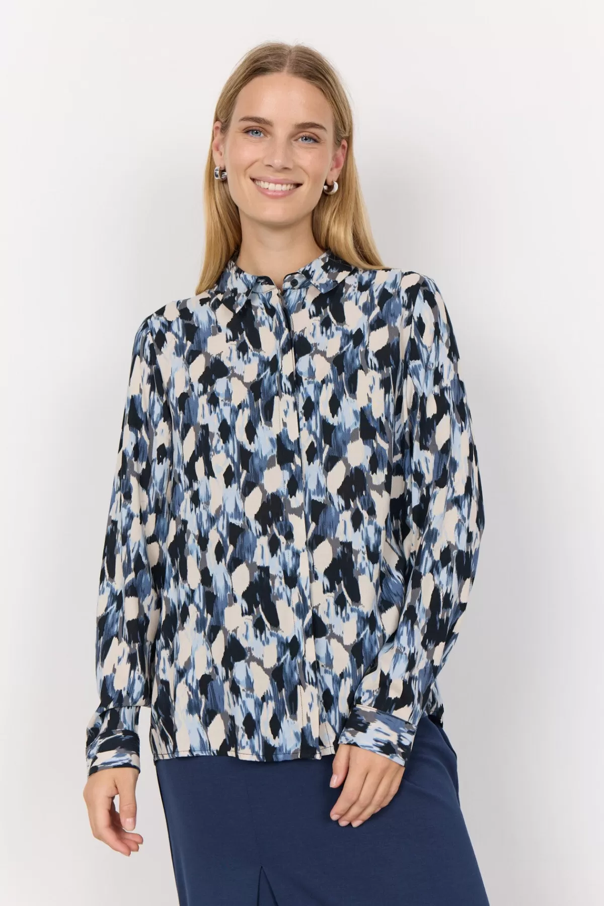 Soyaconcept Blouses And Shirts-SC-NANNA 1 Shirt Blue