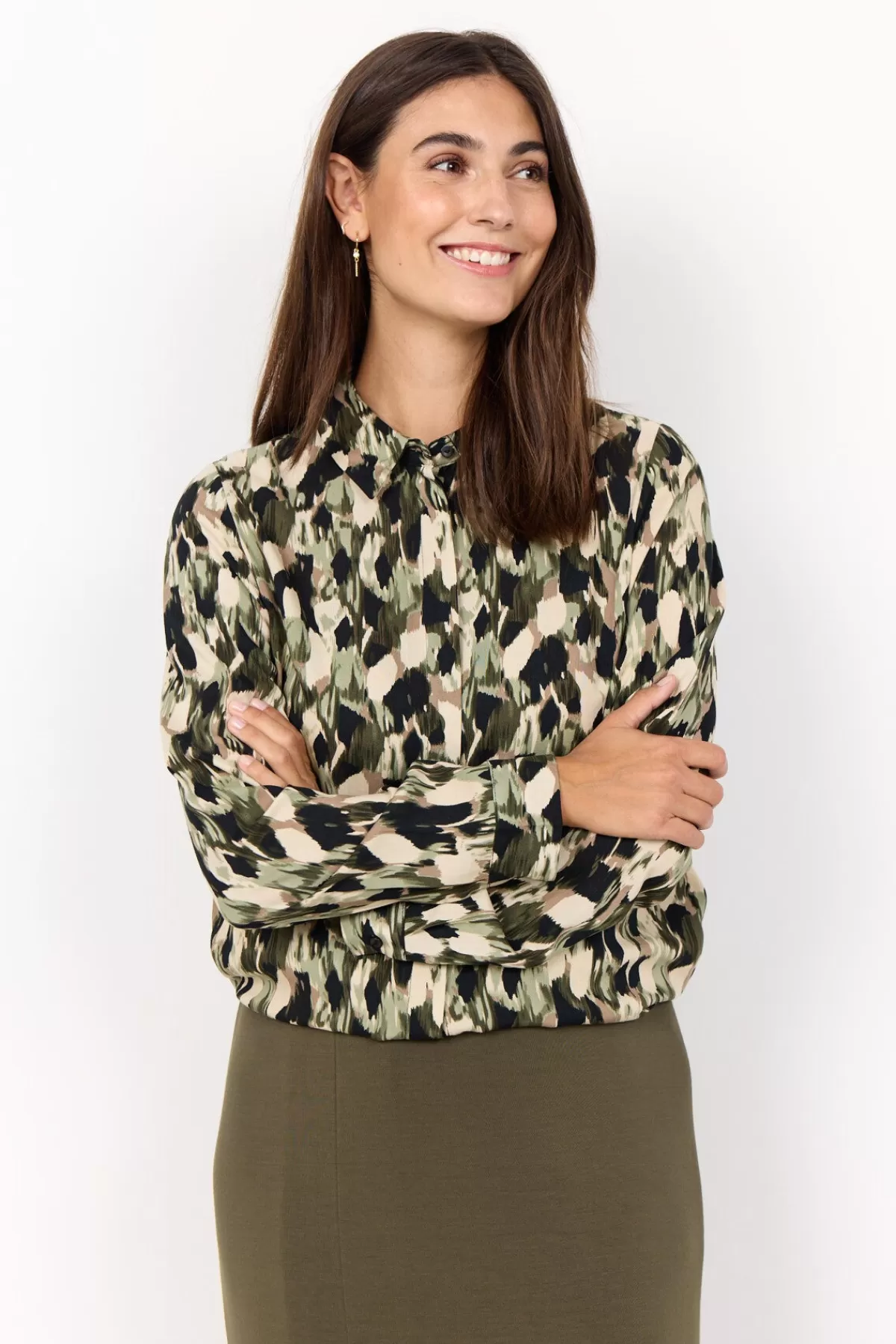 Soyaconcept Blouses And Shirts-SC-NANNA 1 Shirt Dark green