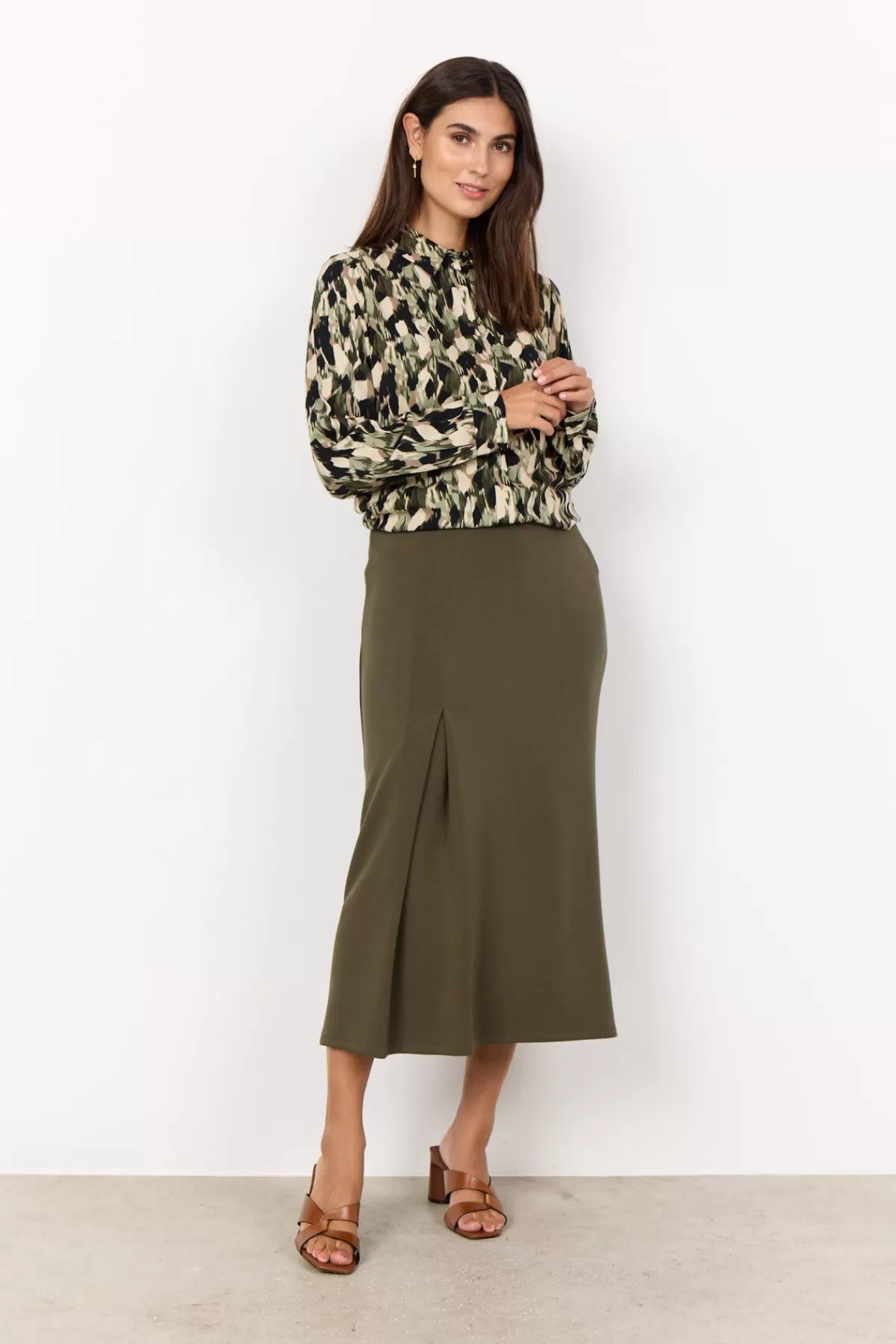Soyaconcept Blouses And Shirts-SC-NANNA 1 Shirt Dark green