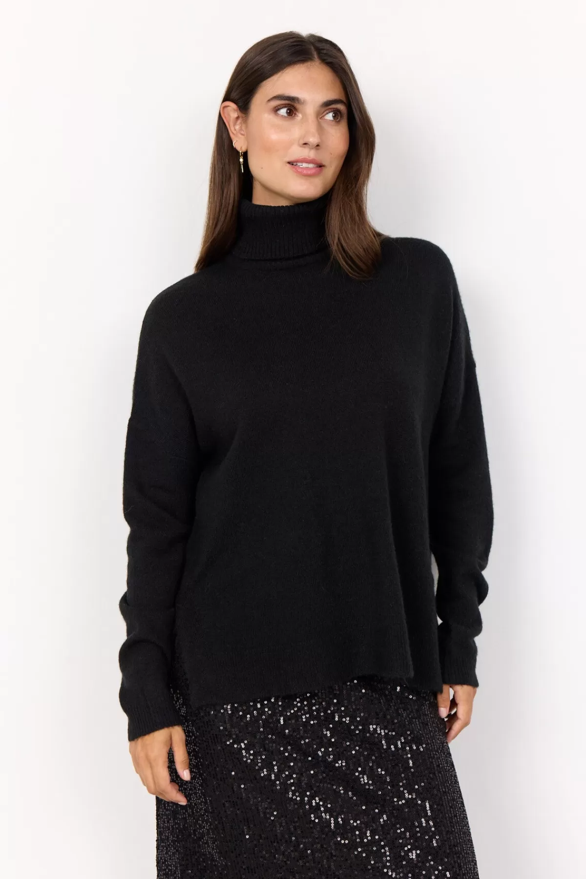 Soyaconcept Knitwear-SC-NESSIE 47 Pullover Black